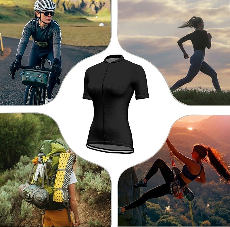 Femmes Maillot de cyclisme Manche Courte Cyclisme Maillot Top avec 3 poches arrière Écran solaire Résistant aux UV Respirant Séchage Rapide Vert Des sports Vêtement Tenue de 2025 ? $23.19 –P6