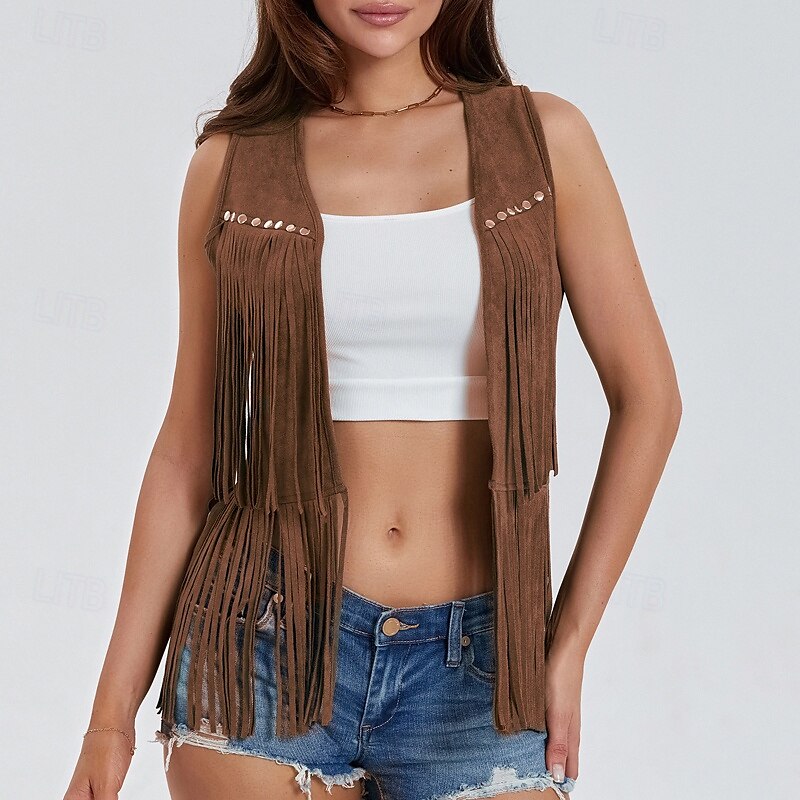 Women's Blouse Plain Active Modern Sleeveless V Neck Regular Tops Daily Holiday Fringe Black White Yellow Army Green Red Summer 2025 - $21.99 –P18