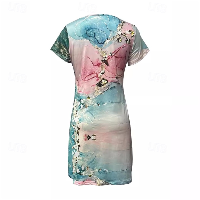 Dames Mini-jurk Zomerjurk Boho-jurk Modieus Modern Dagelijks Strand Weekend Normale pasvorm Bloemig Korte mouw V-hals Blozend Roze Zomer 2025 - $22.99 –P3
