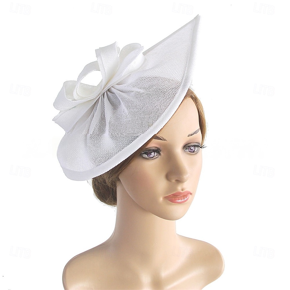 Copricapo fedora di lino matrimonio festa serale tea party corsa dei cavalli cocktail vintage carino con copricapo floreale del 2026 a $17.49 –P6