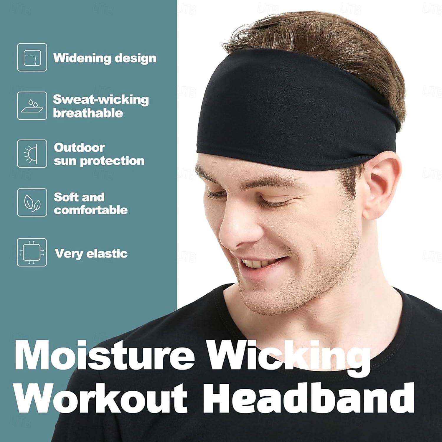 Sweat Sports Headbands for Men Women for Golf, Skiing,Tennis, Gym, Camping, Running, Cycling, Moisture Wicking Workout Headband 2026 - $11.49 –P2