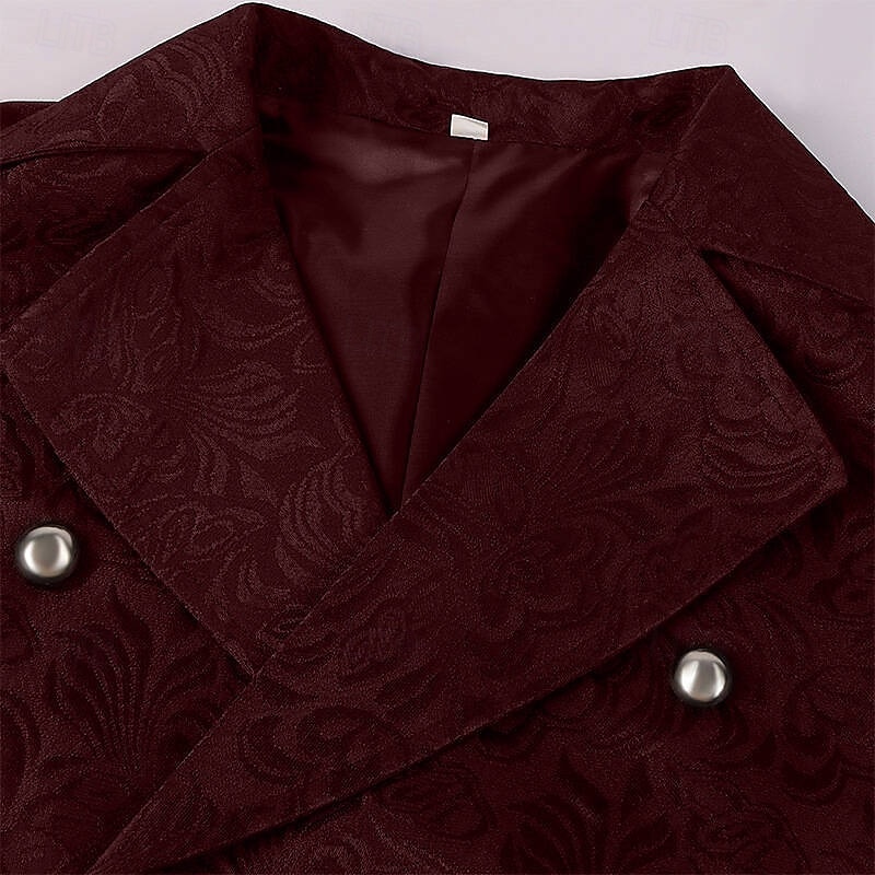 Punk og gotisk Victoriansk Steampunk سترة vest Prins Vampyrer Dobbeltkneppet Jacquardvevnad Herre Royal Halloween Karneval Ytelse LARP Ren Faire Voksne Vest Alle årstider 2025 - $36.99 –P20