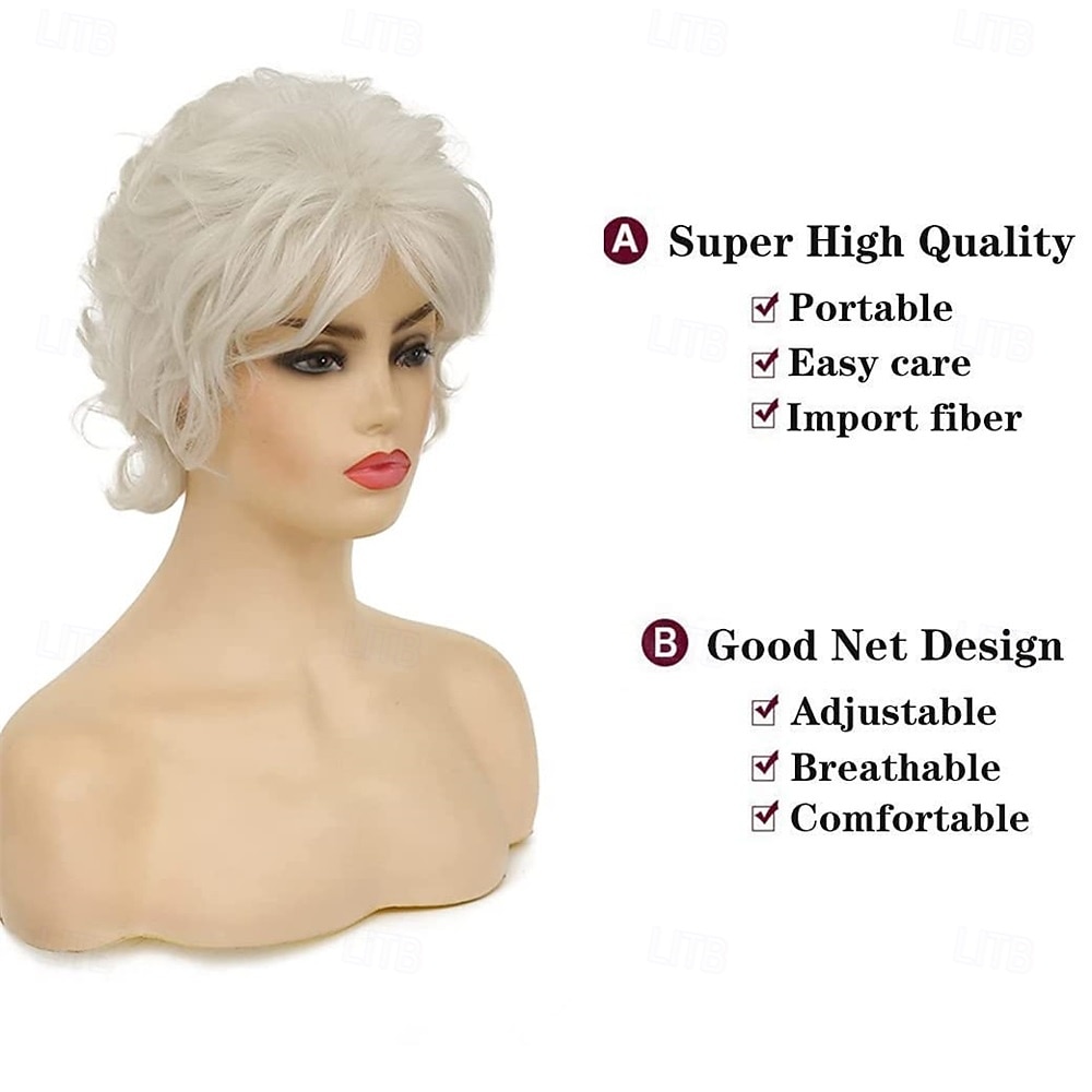 Short Blonde Wigs for Women Short Pixie Cut Curly Hair Wig Fluffy Natural Looking Synthetic Hair Daily Wigs 2026 - SGD S$33.58 –P9