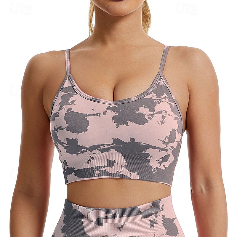 Per donna Reggiseno sportivo Girocollo Asciugatura Rapida Leggero Traspirante Senza Maniche Sostegno leggero Gli sport Mimetico Reggiseni sportivi Per Allenamento in Palestra Ginnastica Corsa del 2025 a $22.99 –P7