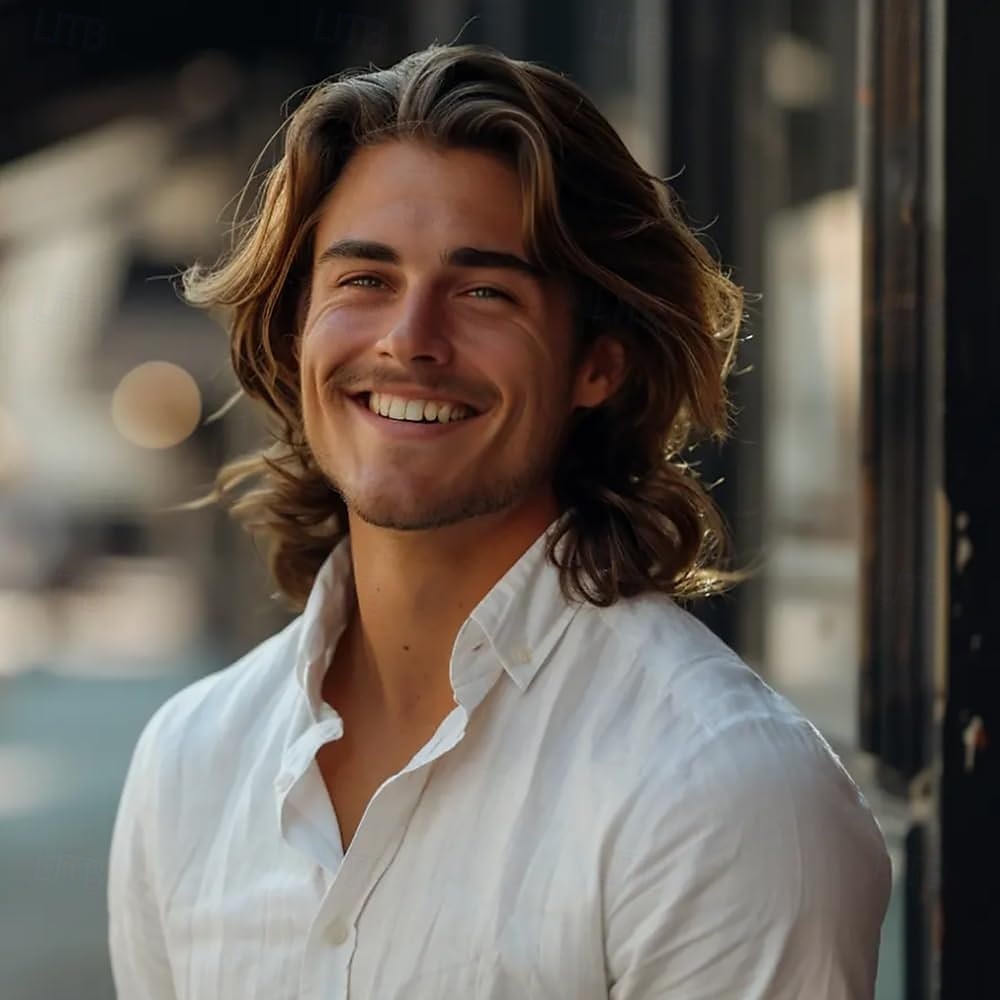 parrucca da uomo corta grigia a strati sintetica per costume cosplay di Halloween per uomo del 2026 a $25.99 –P6