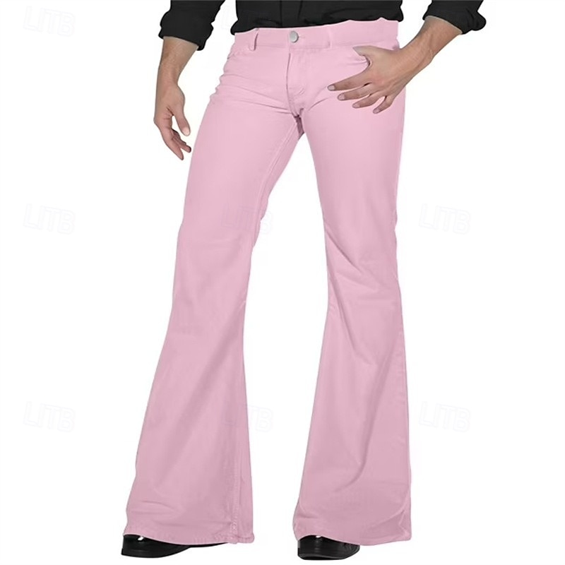 Retro Vintage 1970er Lange Länge Hose Schlaghosen Hippie Einfarbig Herren Maskerade Alltagskleidung Pride Parade Pride-Monat Erwachsene Hose Frühling & Sommer 2025 - $28.99 –P10