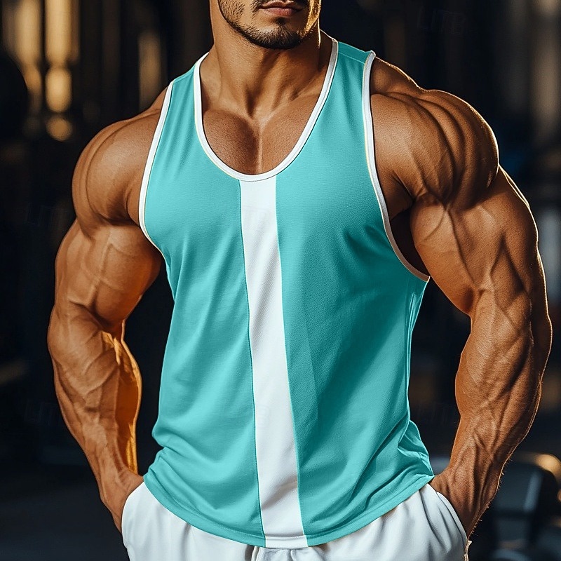 Per uomo Canotta Gilet Canottiera Maglietta senza maniche Senza Maniche Girocollo Scollo a Cucchiaio Estate Semplice Moda Classico Confortevole Blocco di colore Casuale Palestra Streetwear Giallo del 2026 a $14.99 –P5