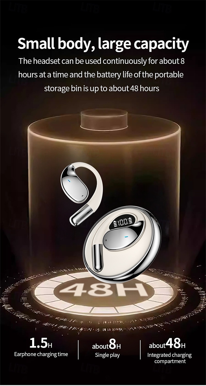 Open Ear Bluetooth Ear Hook Headphones with AI Translation Long Battery Life for Sports and Travel 2025 - €26.9 –P7