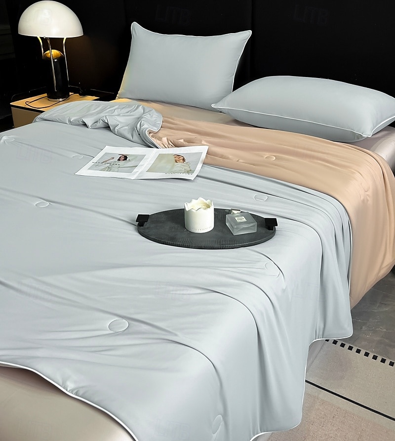 Lätt kylande täcke komforter Tencel Lyocell fiber för sommar lätt skötsel naturligt andningsbar och kylande 2025 - $59.99 –P4