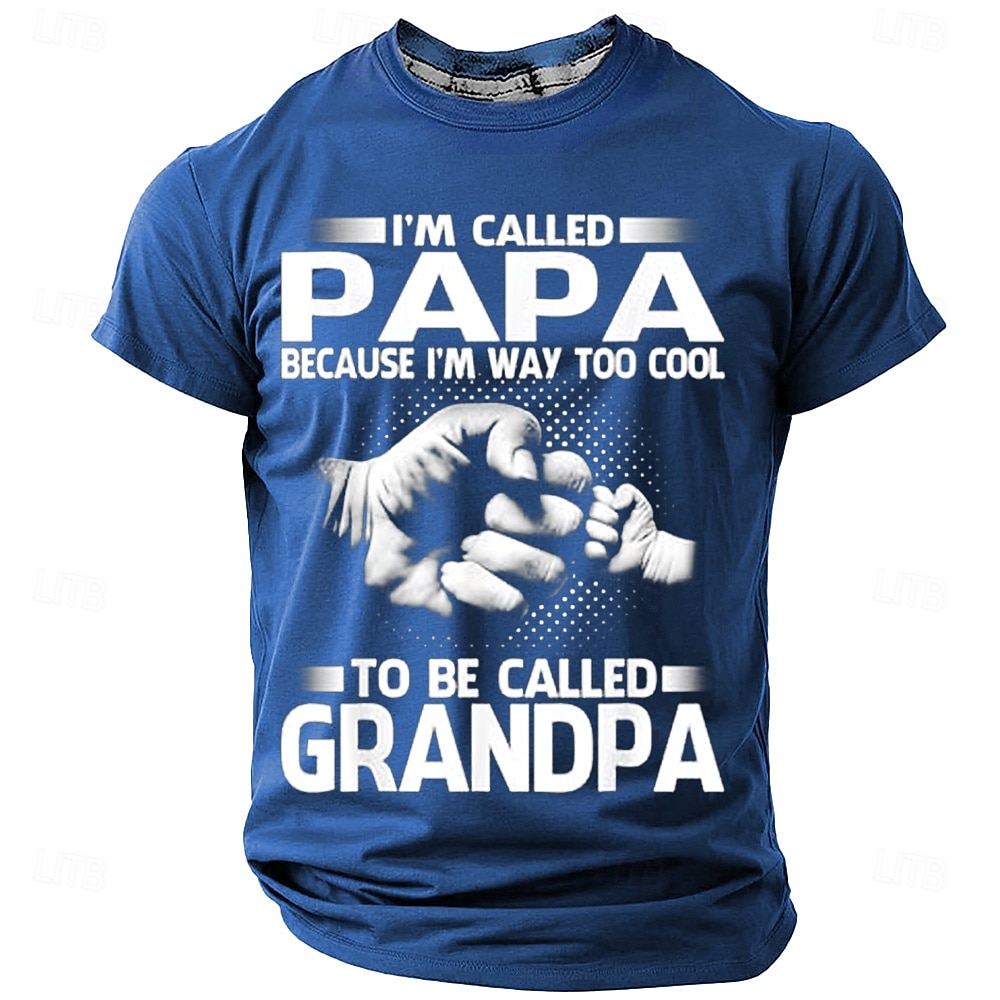 2025年 男性用 面白いスラング お父さん Tシャツ 半袖 Tシャツ 3Dプリント クルーネック シャツ ファッション 日常 カジュアル ストリート カジュアル 日常 ブラック ルビーレッド ブルー 夏 春 衣類 S M L XL XXL XXXL  コレクション – $19.99 –P3