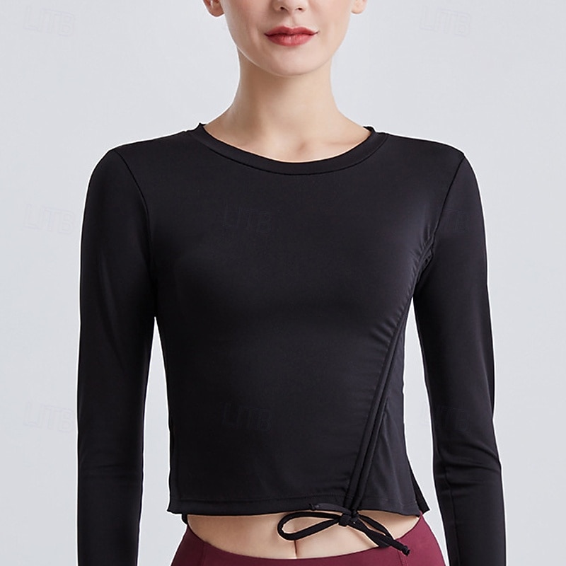 Maglietta Sportiva Donna Manica Lunga - Tecnica Asciugatura Rapida Per Palestra, Running, Yoga - Foto 12