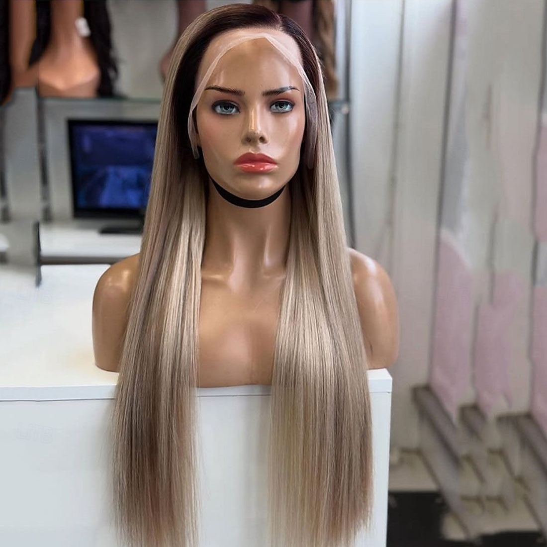 Parrucche con chiusura in pizzo 5x5 con capelli umani grezzi, parrucca frontale in pizzo con mèches biondo cenere ombré 13x4, parte libera, con capelli per bambini e mèches, parrucche in capelli umani del 2025 a $355.09 –P2