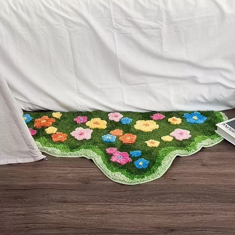 Floral Unregelmäßiger Samt Fußmatte Küchenmatte Fußmatte Rutschfeste Teppich Ölbeständige Matte Innen-Außen Matte Schlafzimmerdekoration Badezimmermatte Eingangsteppich 2025 - $50.99 –P7