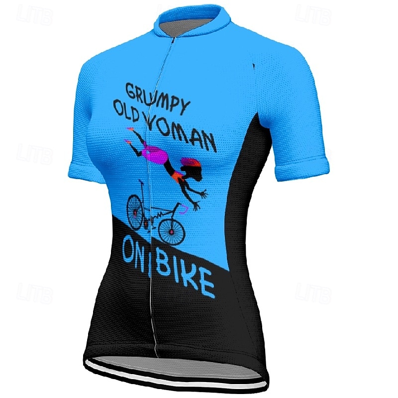 Damskie Koszulka rowerowa Graficzny Litery i cyfry Krótki rękaw Rower Tee Tshirt Dżersej z 3 tylnymi kieszeniami Kolarstwo górskie Szybkie wysychanie Anatomiczny kształt Odprowadzające wilgo 2026 - $23.99 –P14