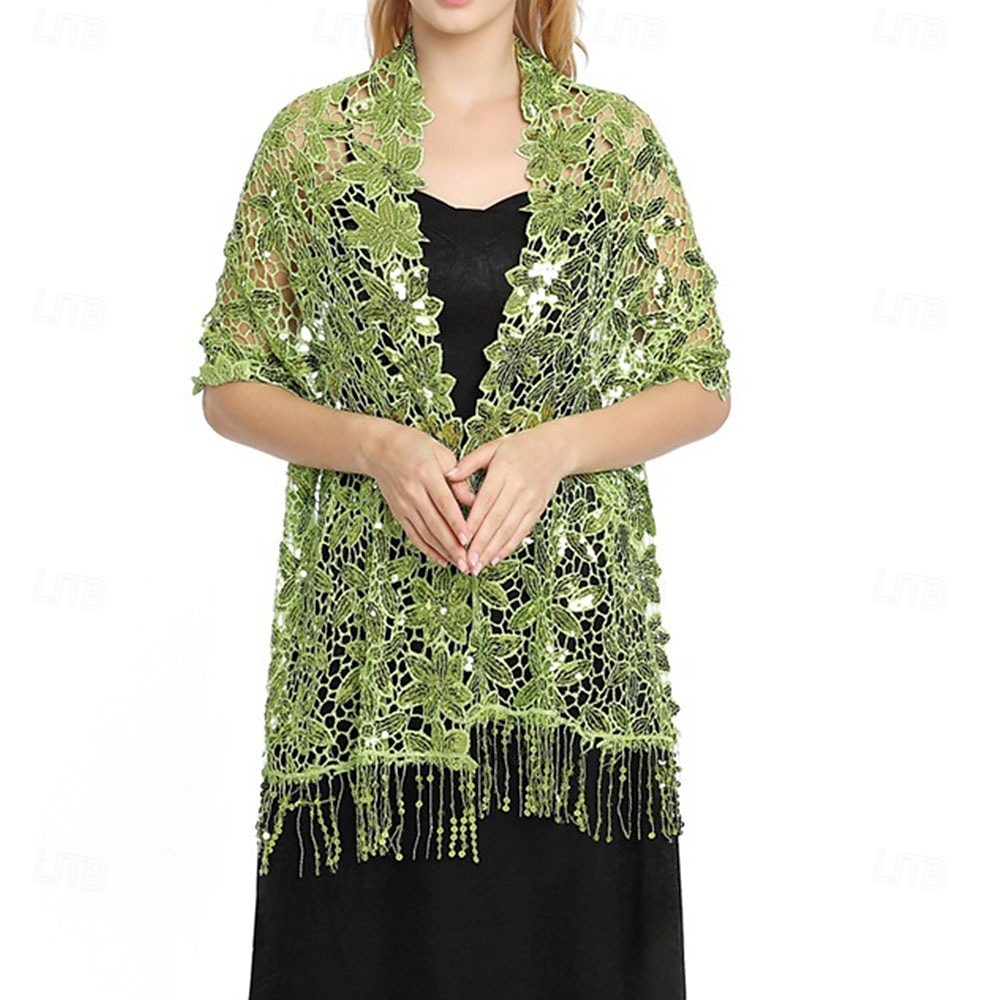 Dames Wikkel Elegante Zon Bescherming Mouwloos Kant Bruiloft Wikkels Met Effen Kleur Voor Bruiloft Zomer 2025 - $26.99 –P13