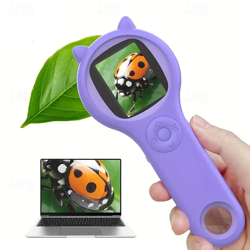 מיקרוסקופ נייד לצעירים 2 מיליון פיקסלים מתאים לצעירים ולמבוגרים מצויד במסך 2 אינץ' ips עם ממשק כרטיס tf מיקרוסקופ כיס דיגיטלי מיני כף יד 2025 - $54.99 –P2