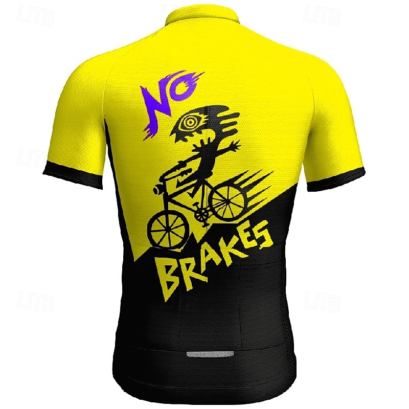 Herr Cykeltröja Kortärmad Cykel T-shirt Tröja med 3 bakfickor Bergscykling Andningsfunktion Snabb tork Anatomisk design Uppsugande Gul Röd Blå Grafisk sporter Kläder 2025 - $25.99 –P2