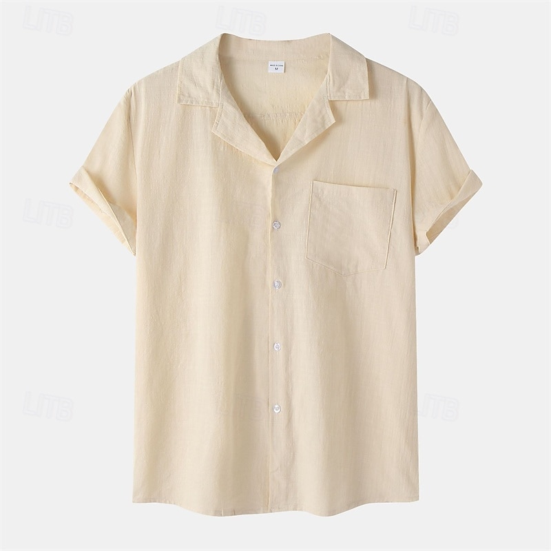 Per uomo Camicia Camicia casual Camicia con Bottoni Semplice Vacanza Streetwear Nero Bianco Giallo Blu marino scuro Manica Corta Bavero Estate Abbigliamento Bottonato del 2025 a $20.99 –P1
