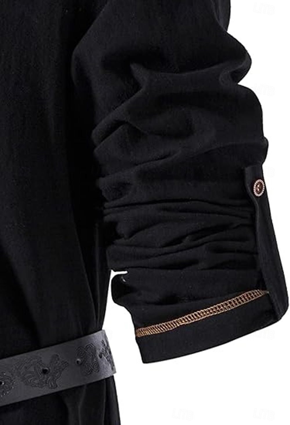 Middeleeuws Renaissance 17e eeuw Gemiddelde Lengte Blouse / overhemd Cosplay kostuum Ridder Viking Keltische ridder Trekkoord Effen Kleur Kostuum Voor heren Piraat Halloween Maskerade Casual 2025 - $28.99 –P16