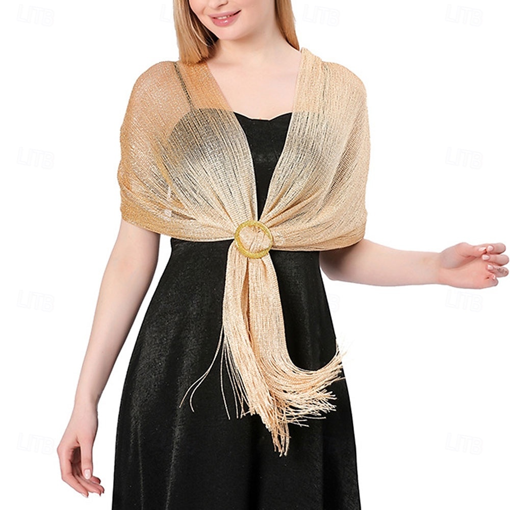 Châle élégant de protection solaire sans manches en polyester pour femmes avec couleur unie pour le mariage en été de 2025 ? $20.99 –P10