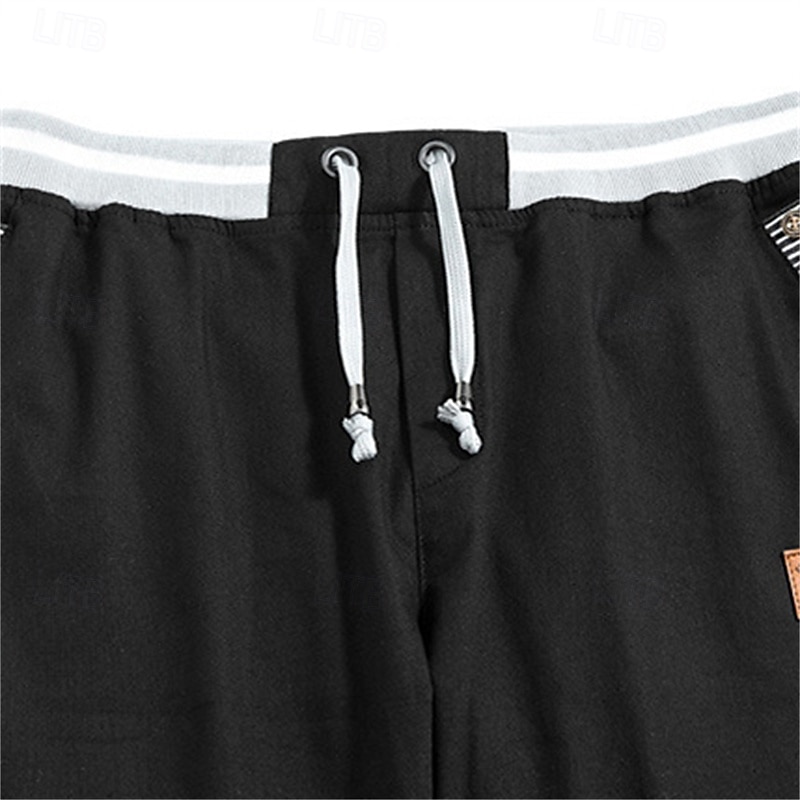 Homens Shorts sociais Burmuda Shorts Shorts de trabalho Bolsos Com Cordão Tecido Conforto Respirável Comprimento do joelho Ao ar livre O negócio Moda Casual Preto Azul de 2025 por $25.99 –P4