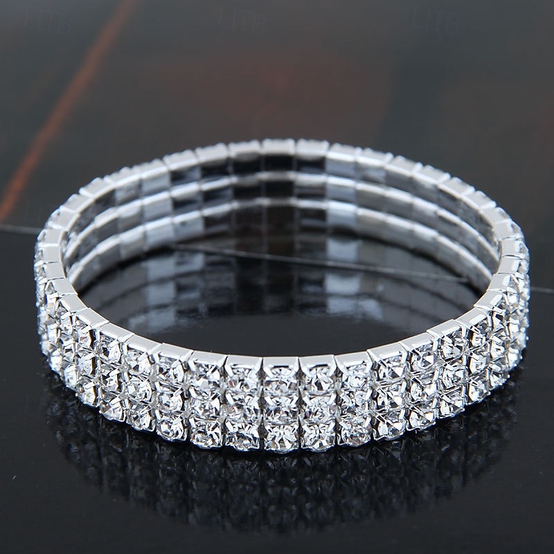 Los sistemas nupciales de la joyería 1 Legierung Pendientes Collare Pulseras Mujer Elegante Bonito Lujoso Alegría Forma Geométrica Conjunto de joyas Para Fiesta 2025 - $49.99 –P5