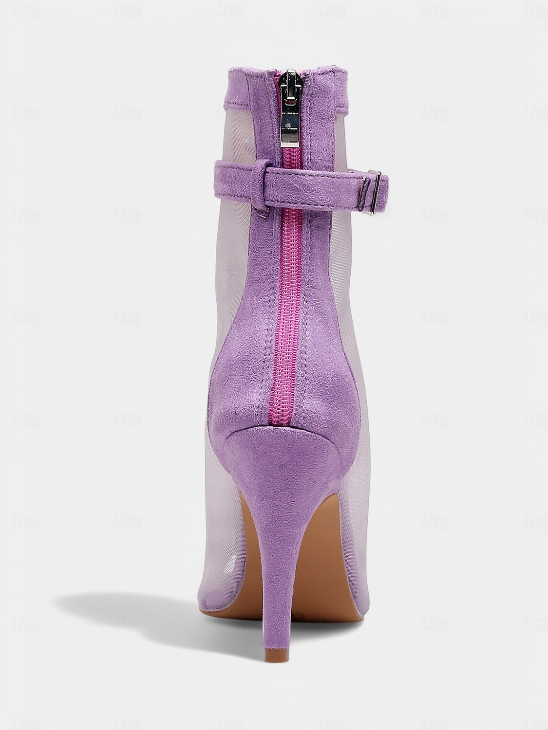 Chaussures de danse latine à lacets en maille violette pour femmes – Chaussures à talons hauts respirantes et élégantes pour la pratique de la salsa et du tango de 2025 ? $64.99 –P5