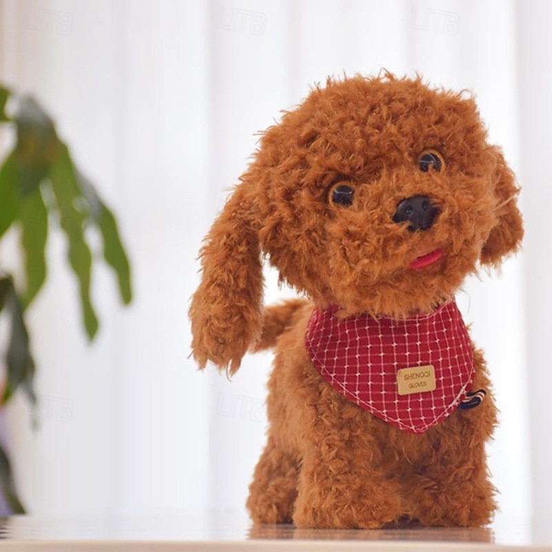 2025年 子供用電動リーシュ犬は吠えて歩くことができ、取り外し可能で洗えるシミュレーションぬいぐるみテディペット猫小さな女の子のおもちゃ コレクション – $48.99 –P1