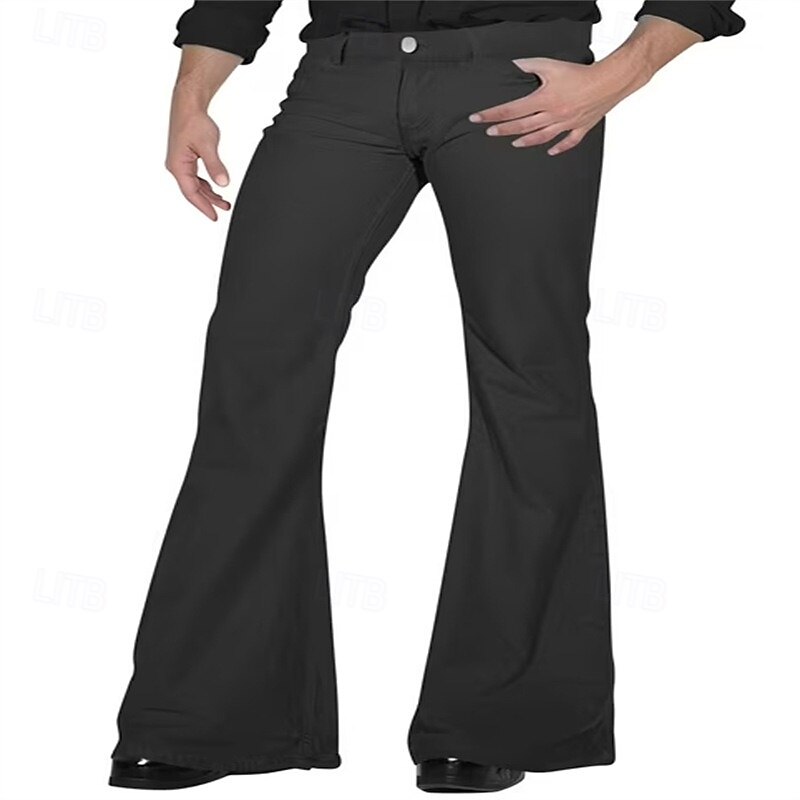 Retro Vintage 1970er Lange Länge Hose Schlaghosen Hippie Einfarbig Herren Maskerade Alltagskleidung Pride Parade Pride-Monat Erwachsene Hose Frühling & Sommer 2025 - $28.99 –P14