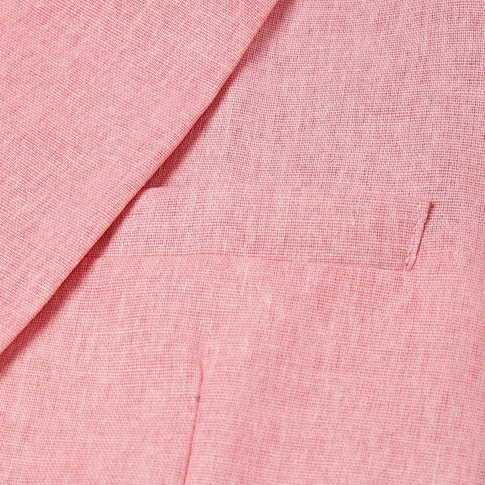 Herre Lin Blazer Sport Frakk Motemessig Hverdagslig Sommer Ensfarget Lin Blazer Rosa Lyseblå Salvie Standard Passform Enkeltknapp 2025 - $75.99 –P9