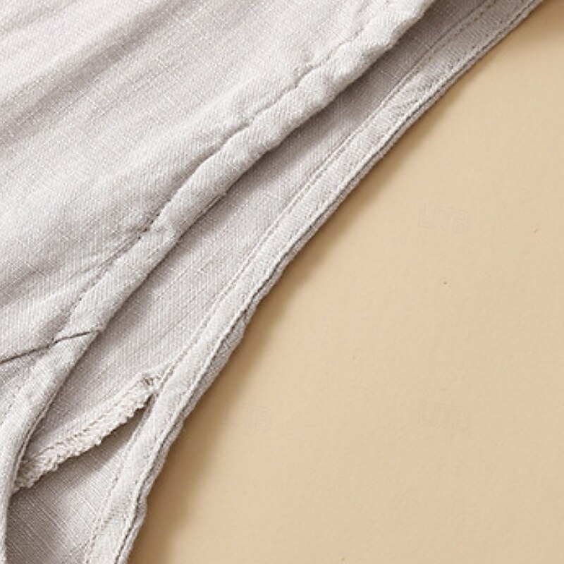 Γυναικεία Λινό από ψεύτικο βαμβάκι Τσέπη Κουμπιά Σκέτο Βασικό Καθημερινό Αμάνικο Λαιμόκοψη V Κανονικά μπλουζάκια Αργίες Εξόδου Μαύρο Πορτοκαλί Πράσινο του τριφυλλιού Χακί Μπεζ Καλοκαίρι 2026 - $22.99 –P14