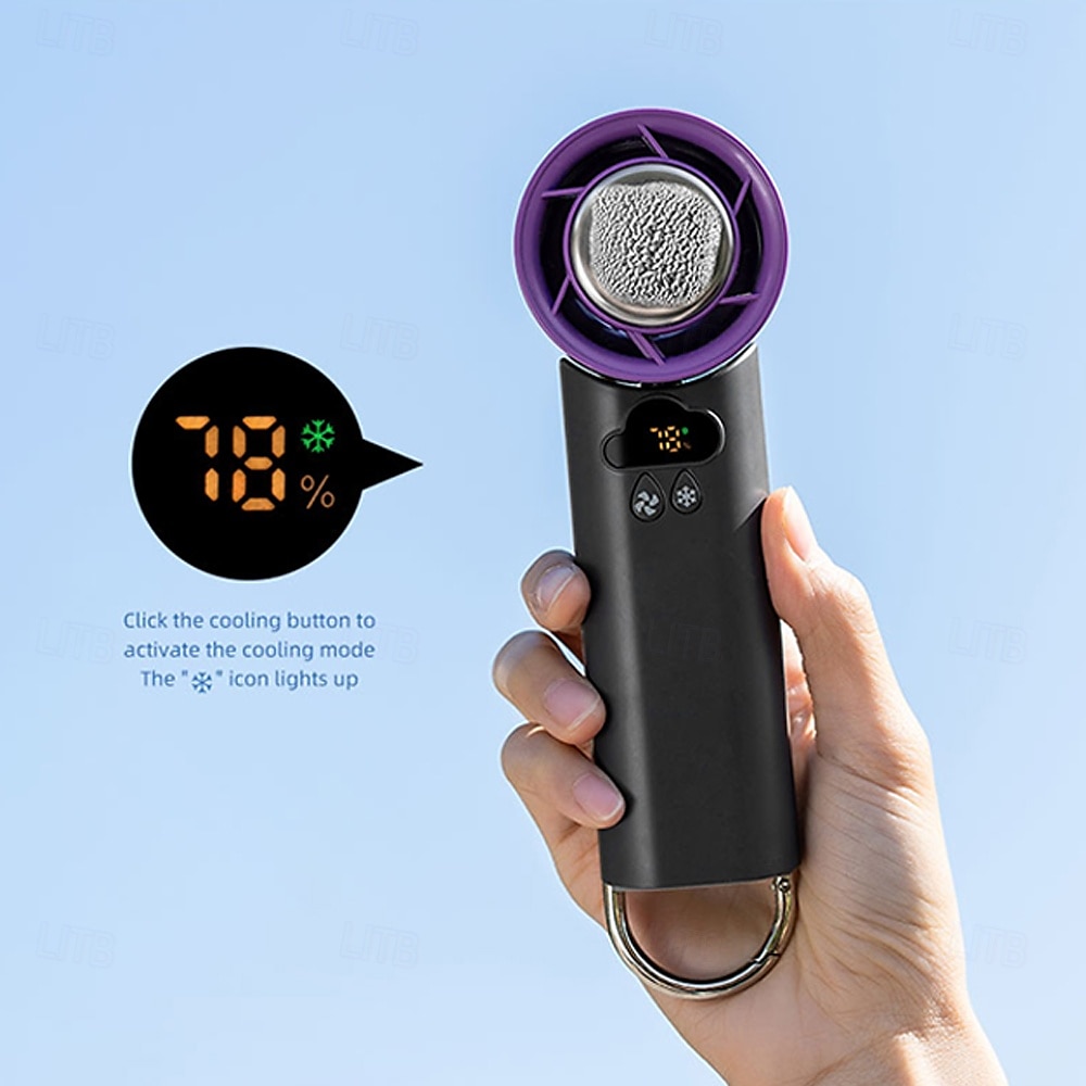 K52 Handheld Cooling Fan with Ice Porcelain Refrigeration, 13000rpm Motor, 100-Speed Stepless Control, Foldable Design, LED Display, and Type-C Charging – Portable Mini Fan for Summer Travel & Office 2025 - $24.99 –P11