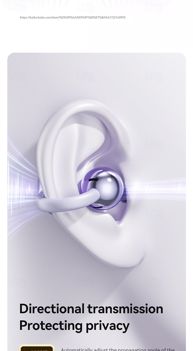 m91 hands free телефон гарнитура для вождения ушная клипса bluetooth 5.3 стерео объемный звук hifi для фитнеса тренажерный зал тренировки путешествия развлечения 2025 - $25.99 –P7