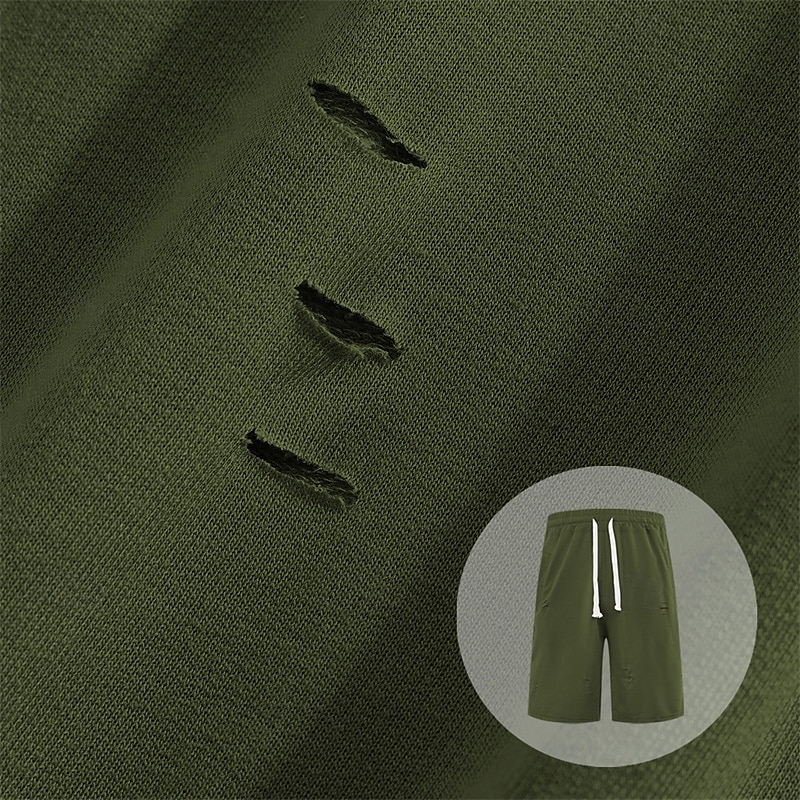 Herren Sportliche Shorts Sweat-Shorts Shorts Sommershorts Tasche Kordelzug Elastischer Bund Einfach Komfort Atmungsaktiv Kurz Outdoor Sport Klassisch Lässig Schwarz Armeegrün 2025 - $17.99 –P6