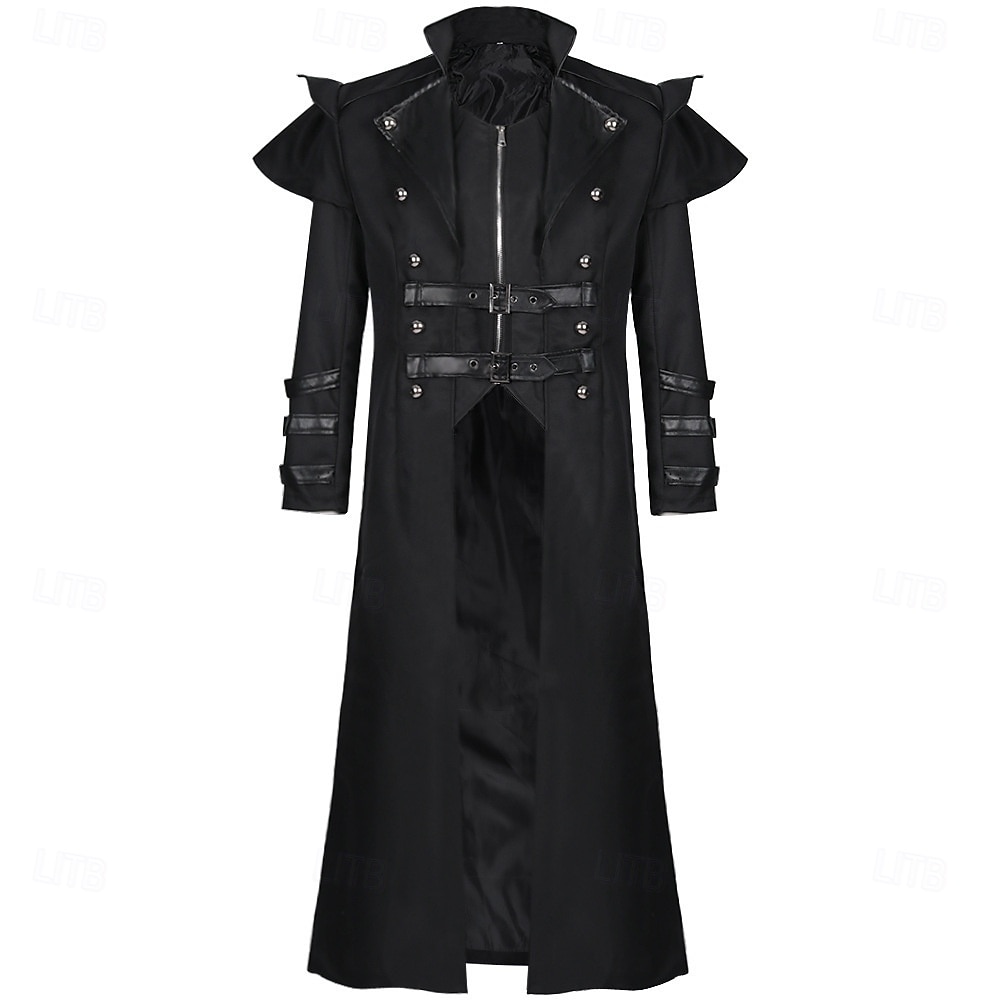 Punk és gótika Viktorijanski Steampunk Kabát Szerepjáték Jelmezek Ruházat Vámpírok Férfi Mindszentek napja Farsang LARP Ren Faire Felnőttek Kabát 2025 - $61.99 –P1