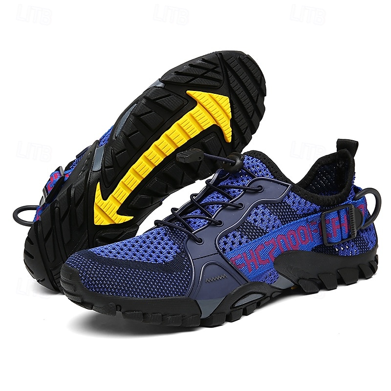 Voor heren Sneakers Rivierschoenen Canyoning PU Leder Netstof Ademend Comfortabel Anti-slip Veters Zwart Donker paars Blauw Zomer Lente 2026 - $42.99 –P5