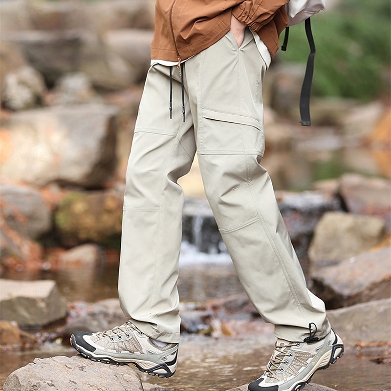 Ανδρικά Παντελόνια με τσέπες Παντελόνι πεζοπορίας Τακτικές παντελόνι Στρατιωτικό Εξωτερική Κανονικό Αδιάβροχη Γρήγορο Στέγνωμα Αναπνέει Παντελόνια Μαύρο Πράσινο Χακί 2025 - $29.99 –P1