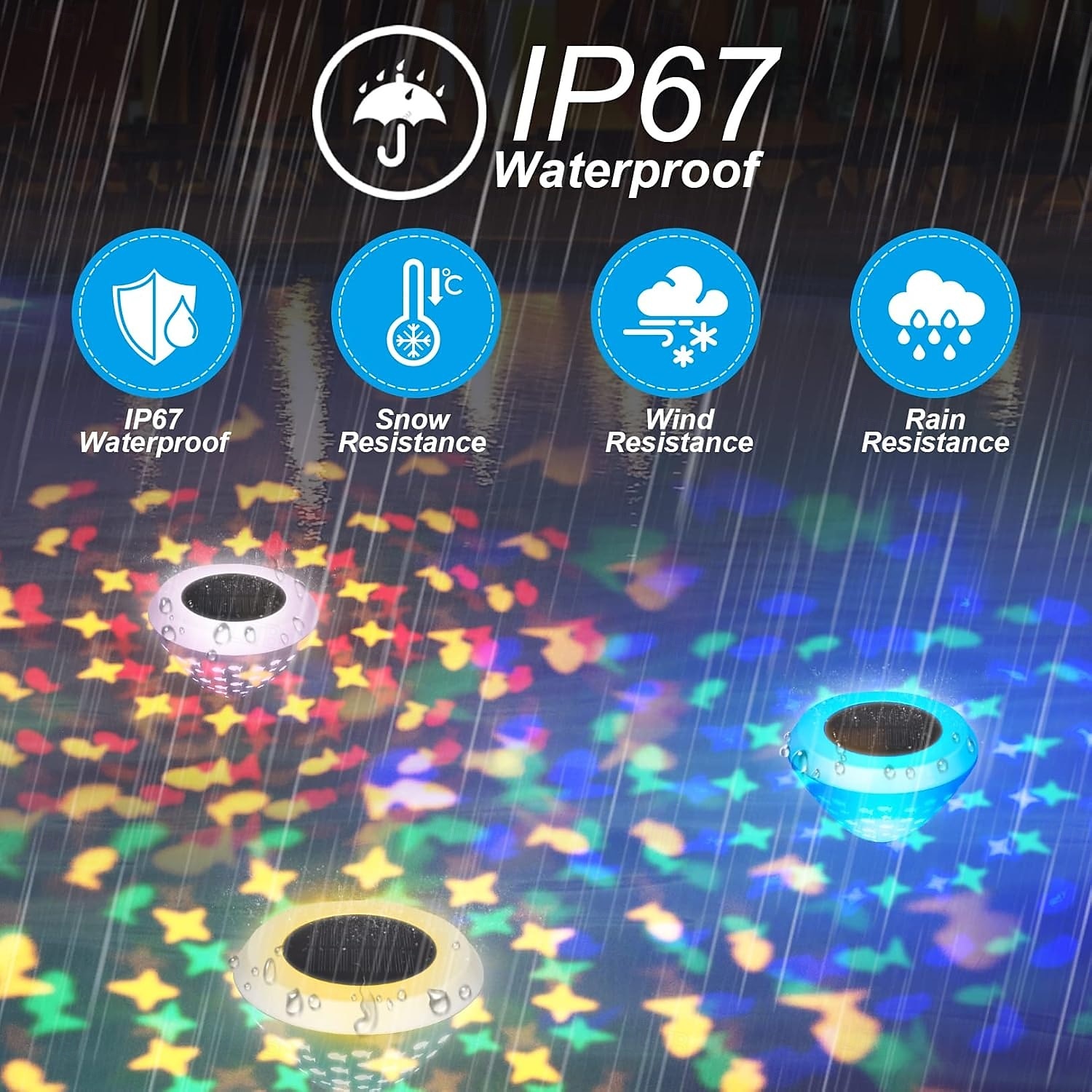 Solar Underwater Lights Floating Pool Lights with RGB Color Changing Rechargeable Fish Pattern Swimming Pool Lights IP67 Outdoor Pool Lights with 6 Lighting Modes for Inground Pool Hot Tub Bath Pond 2025 - $32.99 –P2