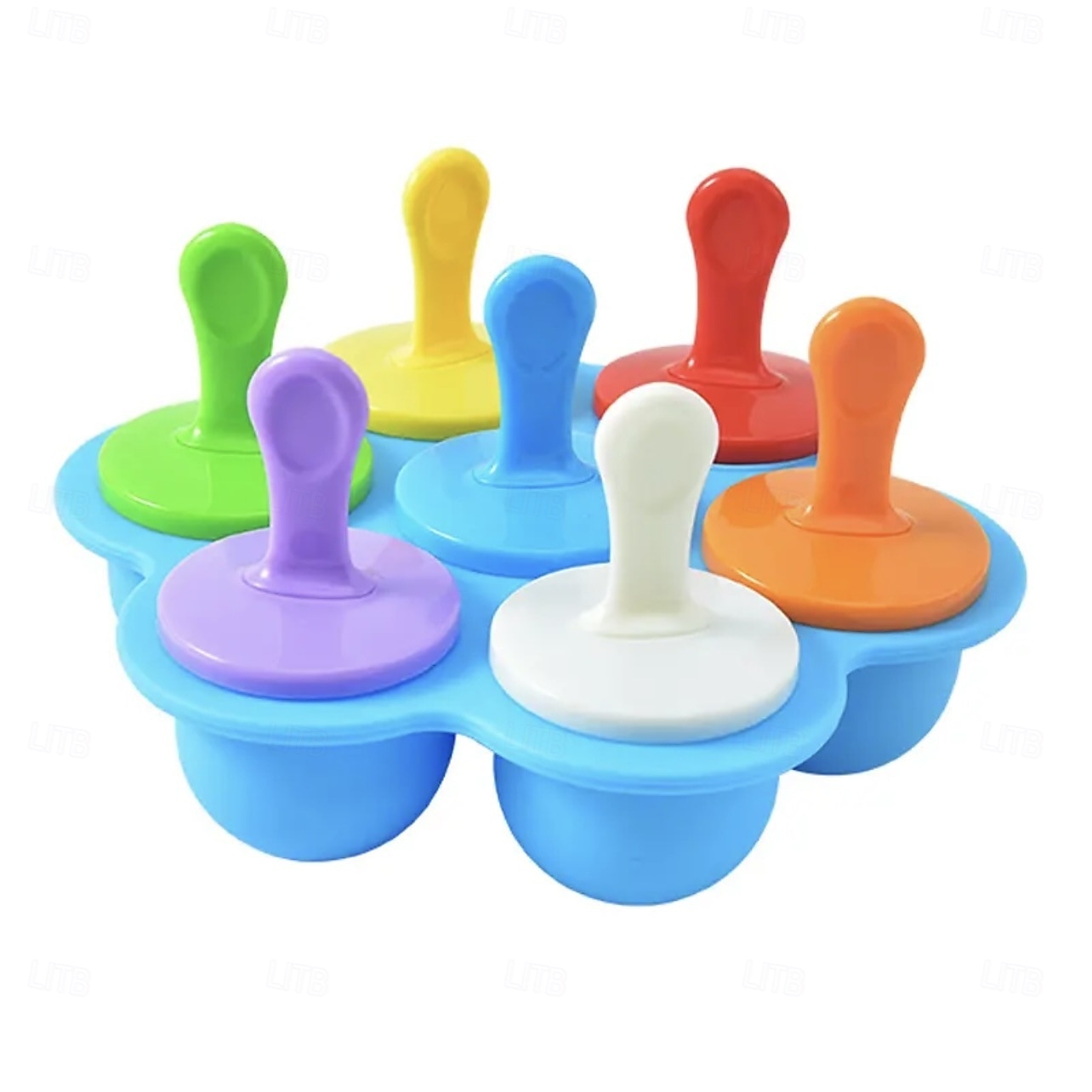 Silicone Popsicle Molds 7-cavity DIY Ice Pop Mold with Colorful Sticks For egg biting ice cream molds storage containers non stick cake molds 2025 - $13.99 –P5