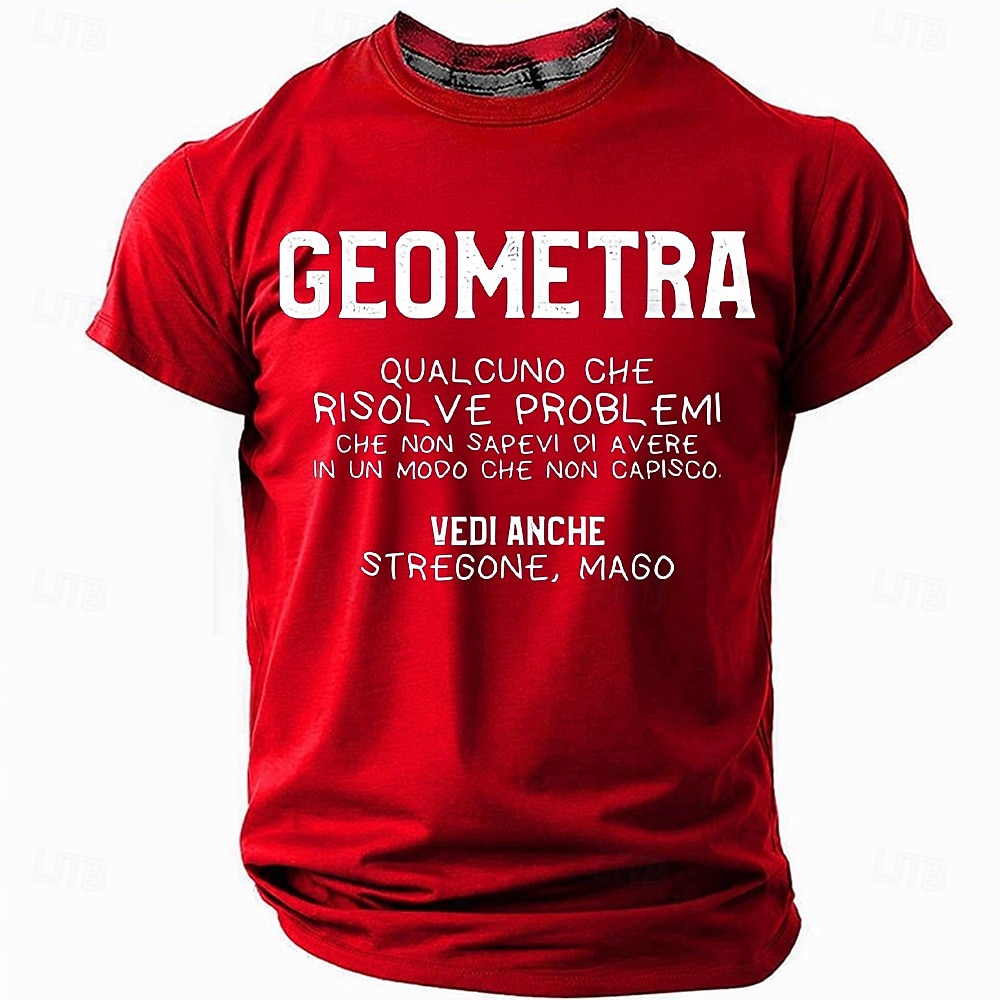 Męskie Geometrysta Podkoszulek Krótki rękaw Podkoszulek Druk 3D Półgolf Okrągły dekolt Koszula Moda Codzienny Ulica Codzienny Czarny Czerwony Niebieski Lato Wiosna Na każdy sezon Odzież S M L XL XXL 2025 - $17.99 –P1