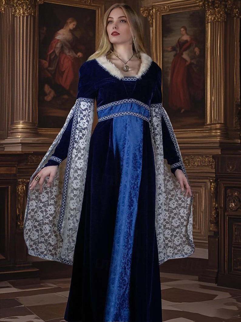 Medieval Renaissance Dress Viking Celtic Knight Women's Viking Royal Halloween Carnival Masquerade Performance LARP Ren Faire Adults' Dress 2025 - $169.99 –P1