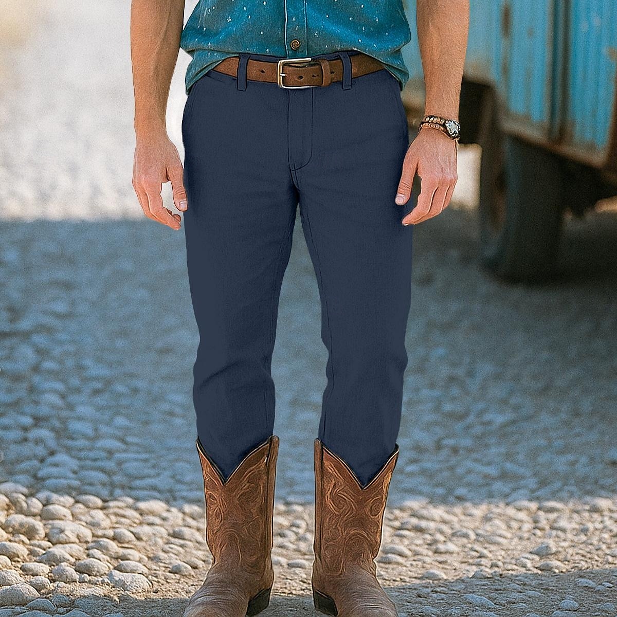 Hombre pantalones de traje Pantalones de lino Pantalones Pantalones de verano Pantalones de playa Bolsillo delantero Pierna recta Plano Comodidad Transpirable Longitud total Formal Negocio Festivos 2025 - $25.99 –P4