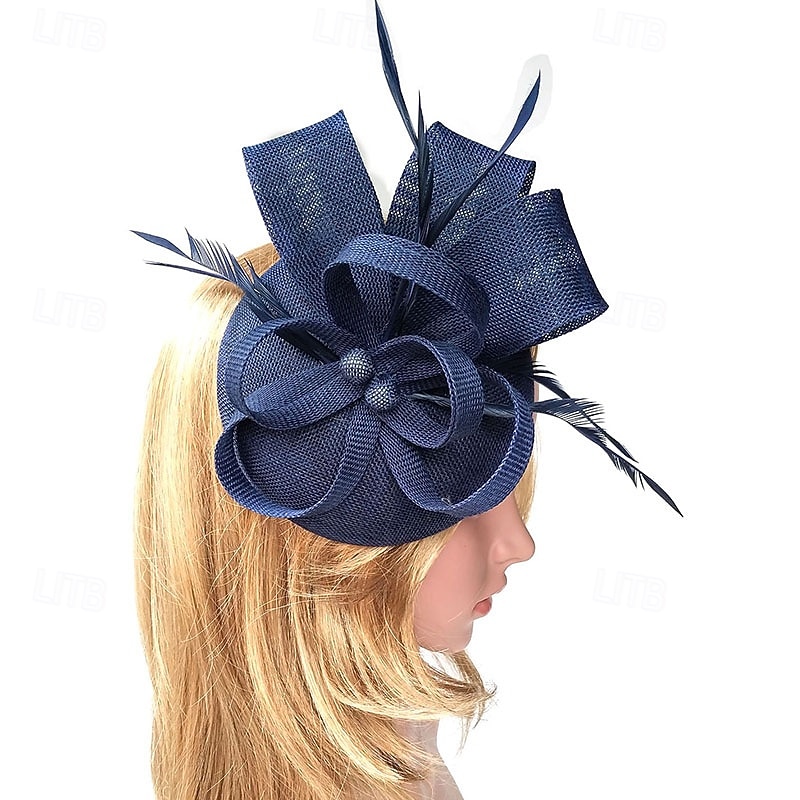 Elegancja Nakrycie głowy Kapelusz Fascynatory Fascynator Dama Strój na bal maskowy Damskie derby Wesele Ascot Dla dorosłych Kapelusz Wiosna i lato 2026 - $56.99 –P12