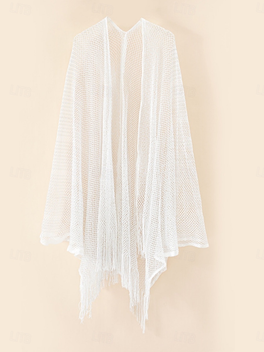 Maillots de bain pour femmes maillot de bain à ourlet à franges découpé vacances plage vêtements couleur unie à col en V manches longues maillots de bain de 2025 ? $15.99 –P5