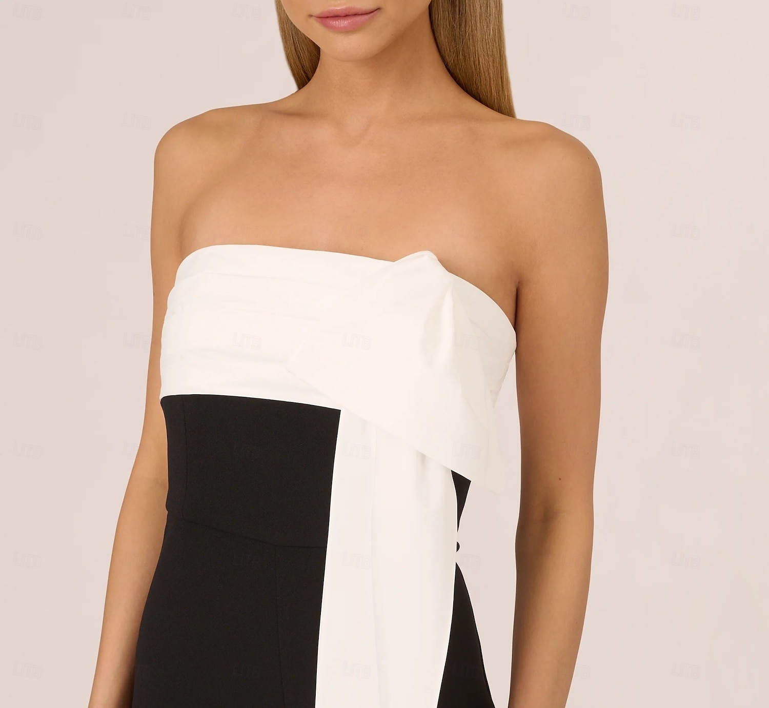 macacão vestido de noite elegante vestido formal para convidados de casamento comprimento até o chão sem mangas ombro a ombro bloco de cores com pregas laço(s) 2025 de 2025 por $136.99 –P3