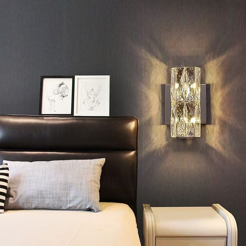 LED Wall Light Warm White Wall Mount Lighting Fixture Rectangular Indoor Display Shelves Wall Lights Elegant Crystal Anti Rust 110-240V 2026 - $135.99 –P1