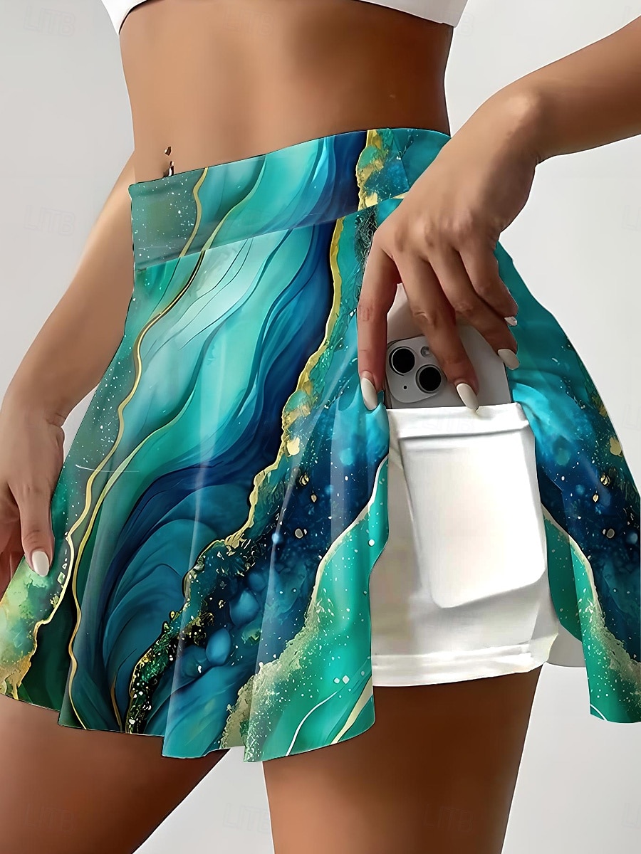 Jupons pour femmes Culottes Jupes mini Décontractées Jupes mi-hautes Imprimé graphique Élastique Vacances Quotidien Vert clair Rose Bleu Vert Été Polyester de 2025 ? $19.99 –P1