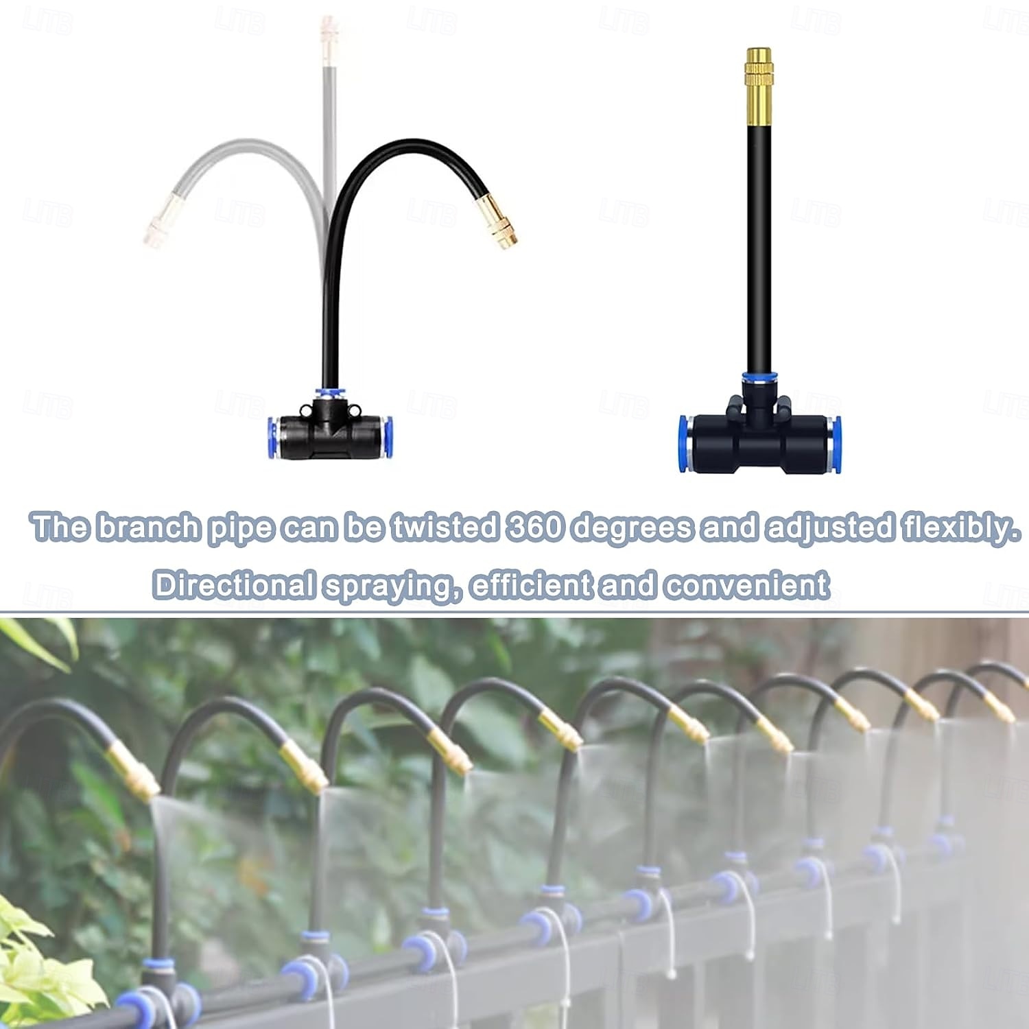 Tropfbewässerungsset, automatisches Tropfbewässerungssystem, 360° biegbares Gartenbewässerungssystem, Gartenbewässerungssystem, verstellbare biegbare Düse, Kupfersprühsystem für den Gartenhof 2025 - $34.99 –P8