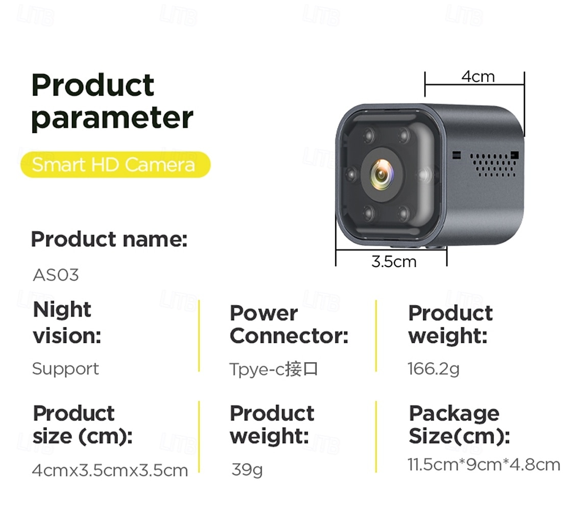 A3 1080P Mini IP WiFi Camera Nachtzicht Bewakingscamera met Tweewegs Intercom Audio Video Beveiliging voor Huisbewaking 2025 - $42.99 –P11