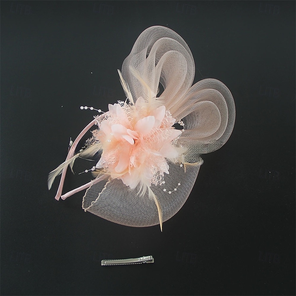Pălărie Fedora din Tulle cu Pene Pălărie de Nuntă Petrecere de Seară Petrecere Teafă Cursă de Cai Cocktail Vintage Drăguță cu Accesorii cu Pene 2025 - $14.99 –P14